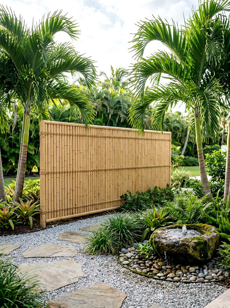 Bamboo Privacy Screen - 30 fence ideas