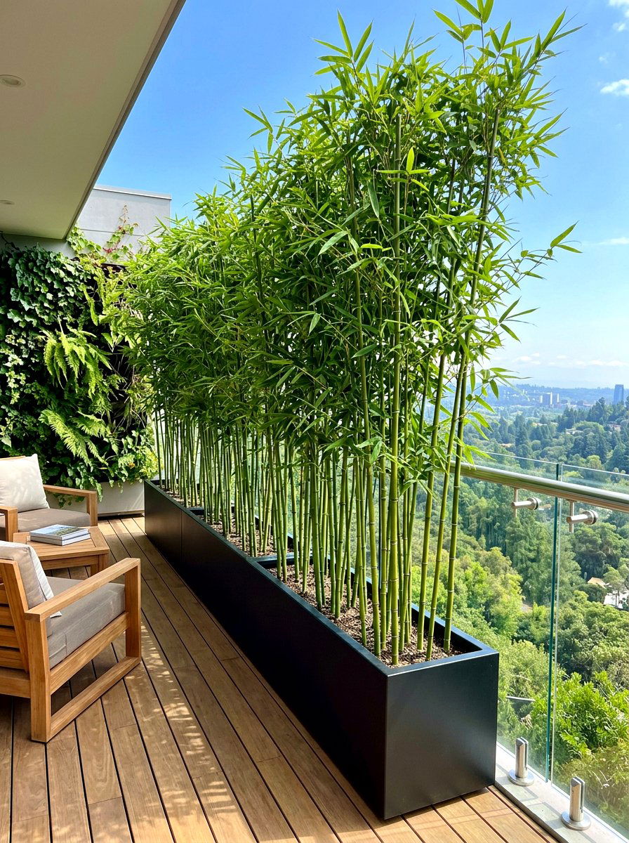 Bamboo Privacy Screen - 30 modern landscaping ideas
