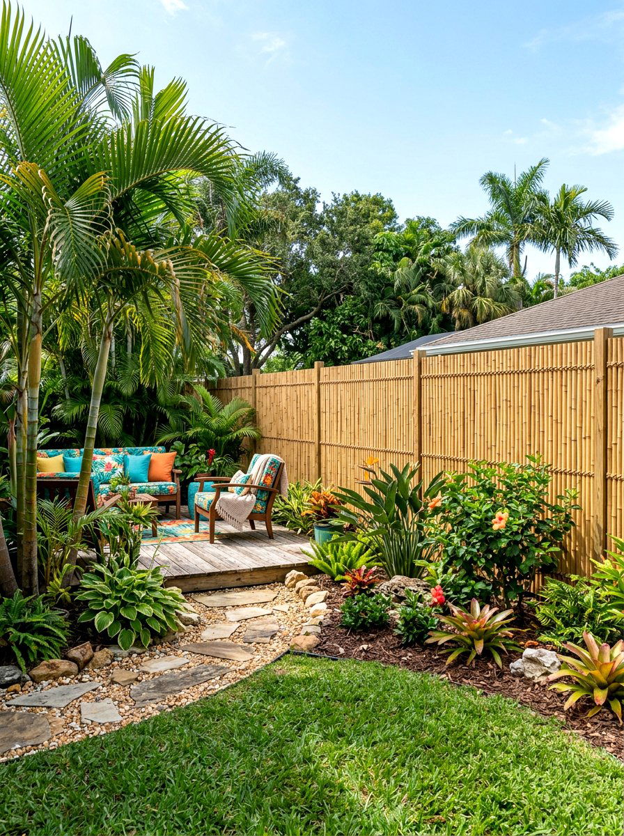 Bamboo Privacy Screen - 30 privacy fence ideas