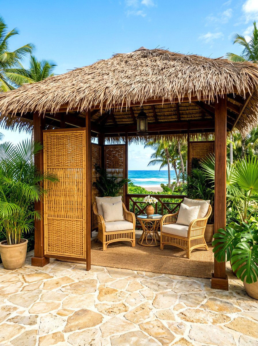 Bamboo Privacy Screens - 30 gazebo privacy ideas