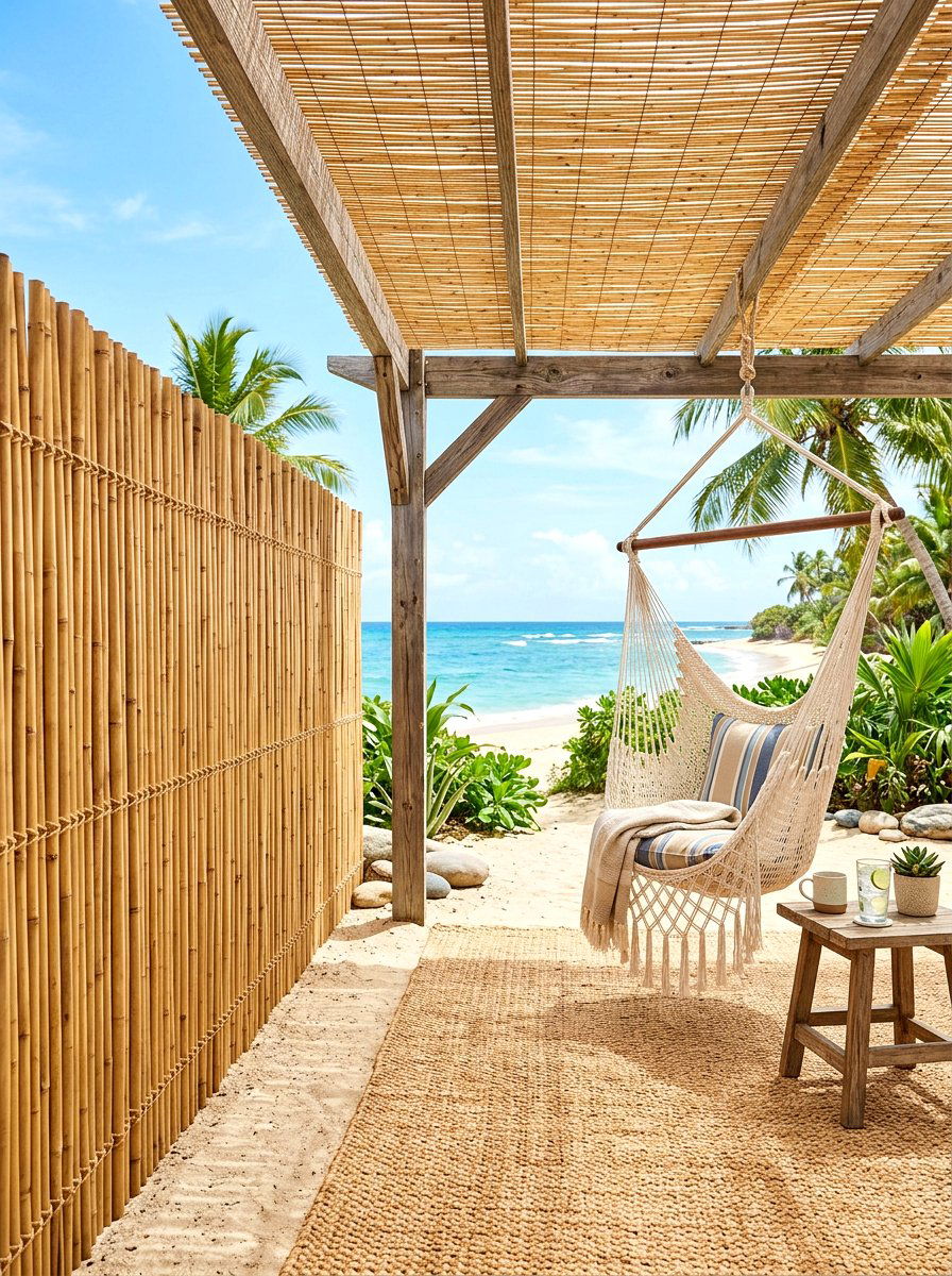 Bamboo Reed Fencing - 30 bamboo privacy screen ideas