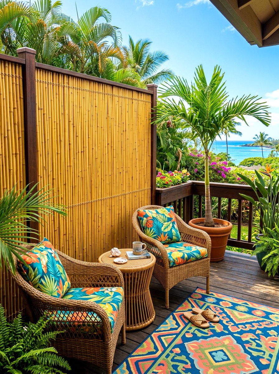 Bamboo Reed Privacy Fencing - 30 porch privacy screen ideas