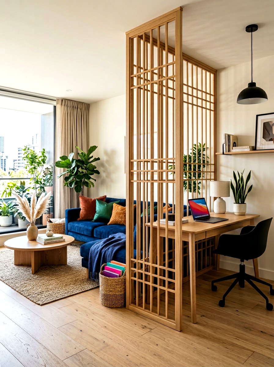 Bamboo Room Divider - 30 Japandi decor ideas