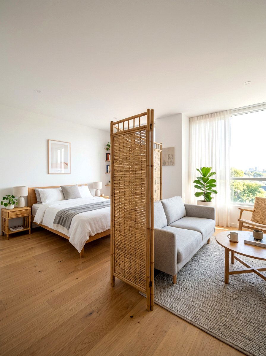 Bamboo Room Divider - 30 bamboo home decor ideas