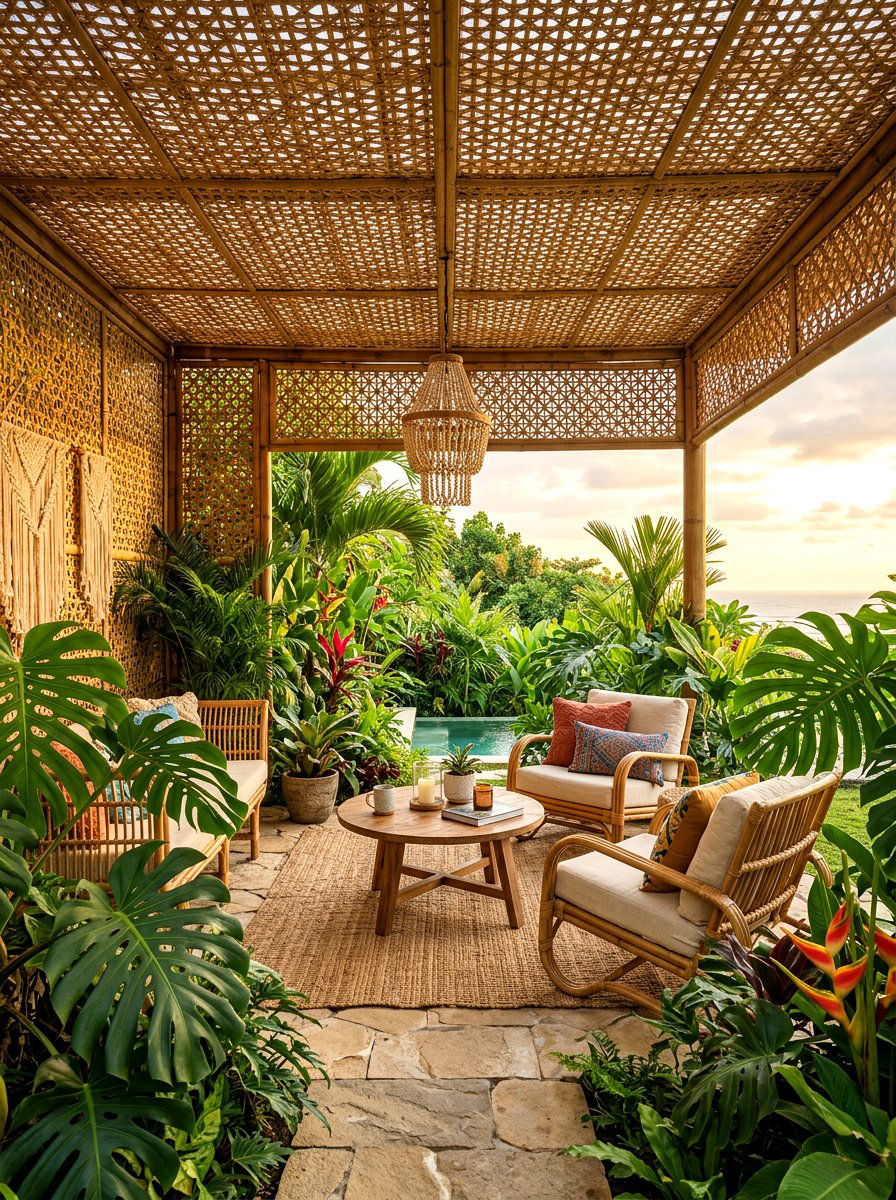 Bamboo Screening - 30 patio shade ideas