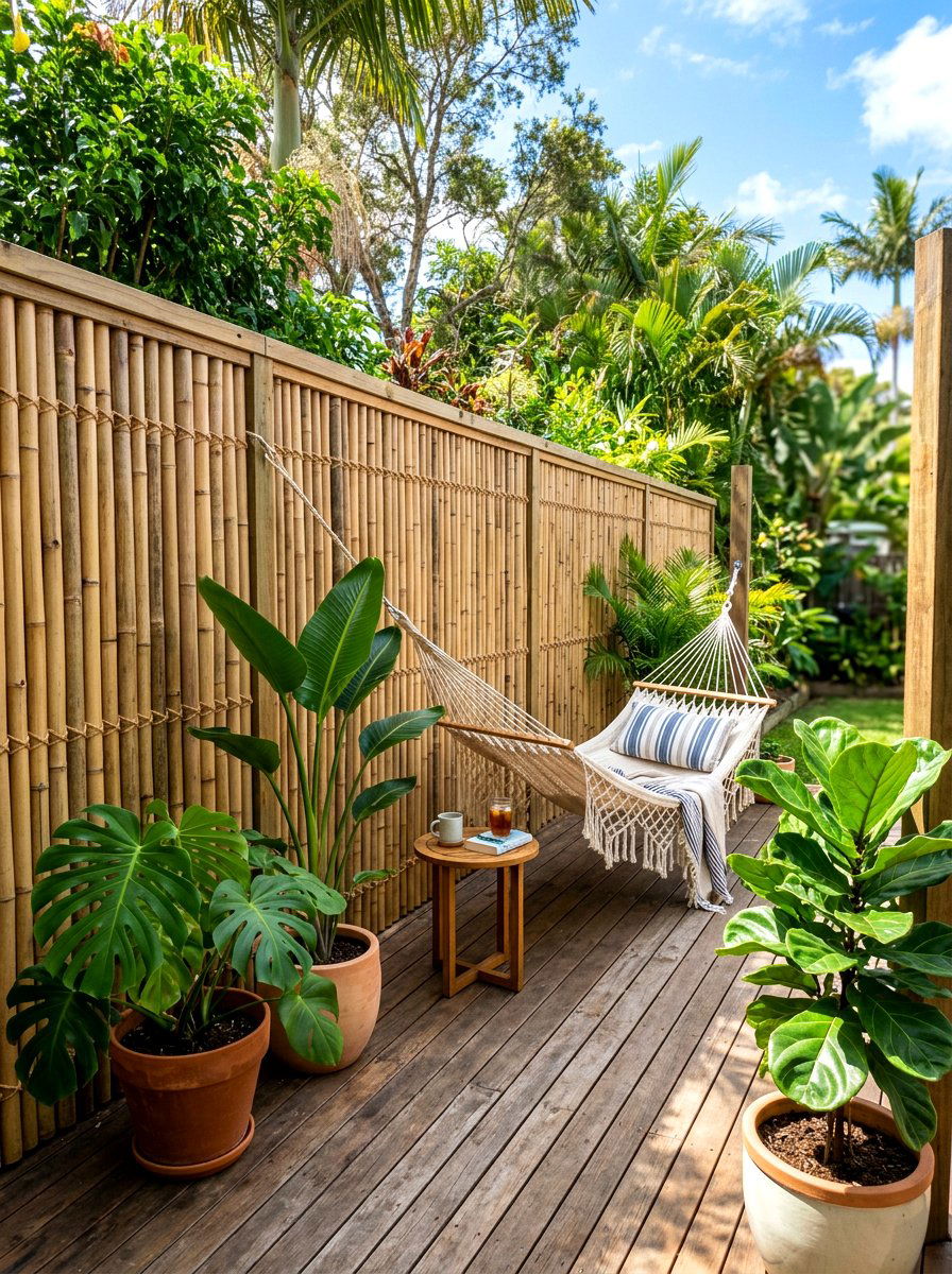 Bamboo Screening - 30 backyard privacy ideas