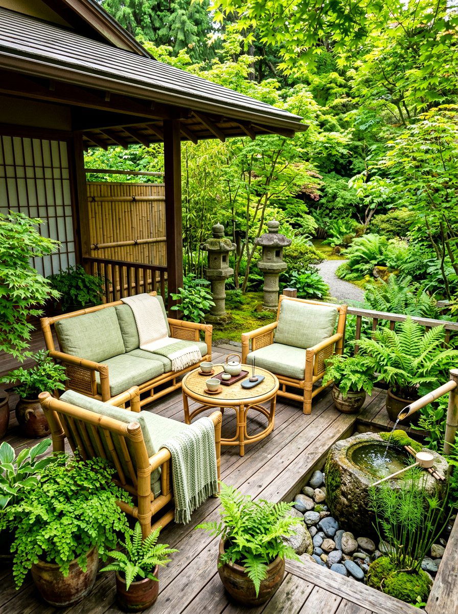 Bamboo Seating - 30 porch furniture ideas