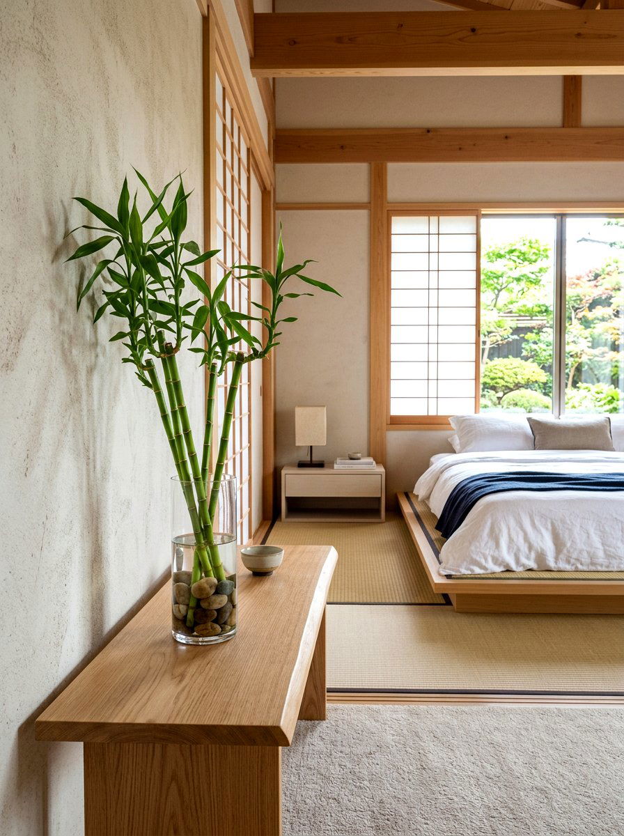 Bamboo Shoot Decor - 30 bedroom plant decor ideas