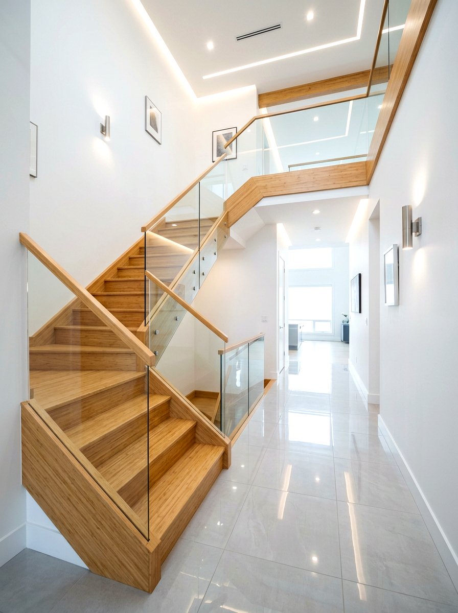 Bamboo Staircase - 30 bamboo home decor ideas