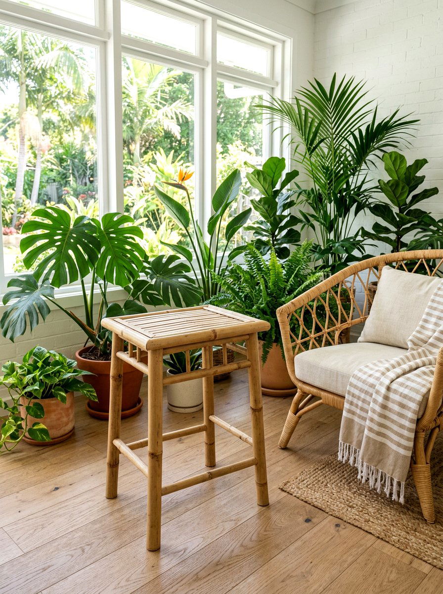 Bamboo Stool - 30 accent stool ideas