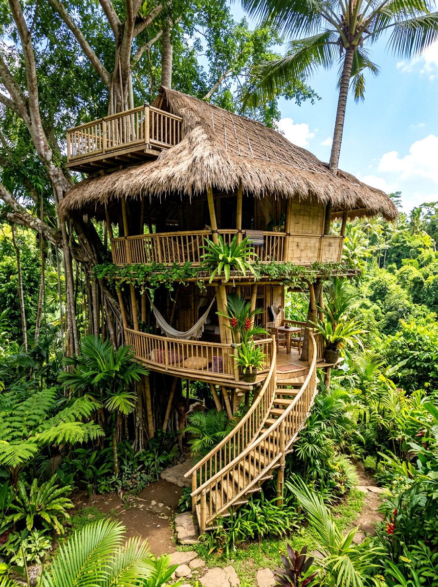 Bamboo Treehouse - 30 treehouse ideas