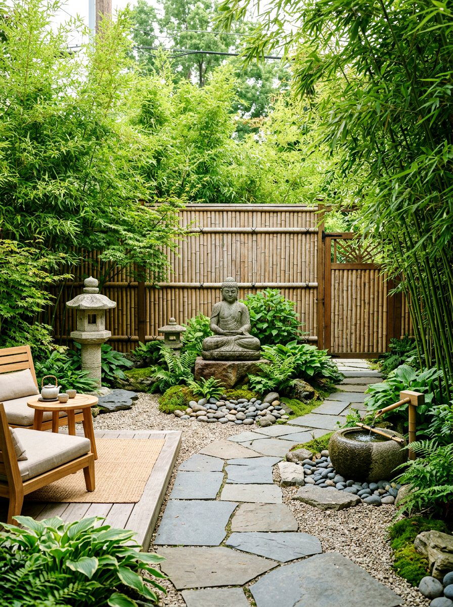 Bamboo Wall Covering - 30 patio wall decor ideas