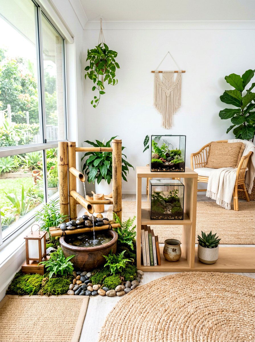 Bamboo Water Feature - 30 tabletop fountain ideas