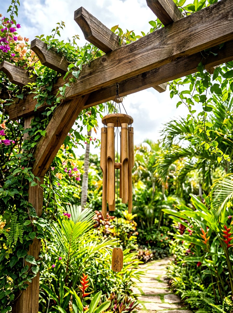 Bamboo Wind Chimes - 30 sensory backyard garden ideas