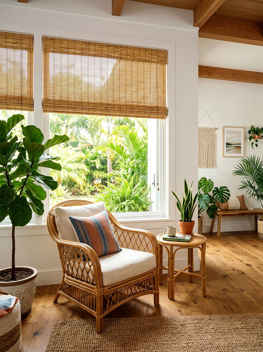 Bamboo Window Shade - 30 summer house decor ideas viral