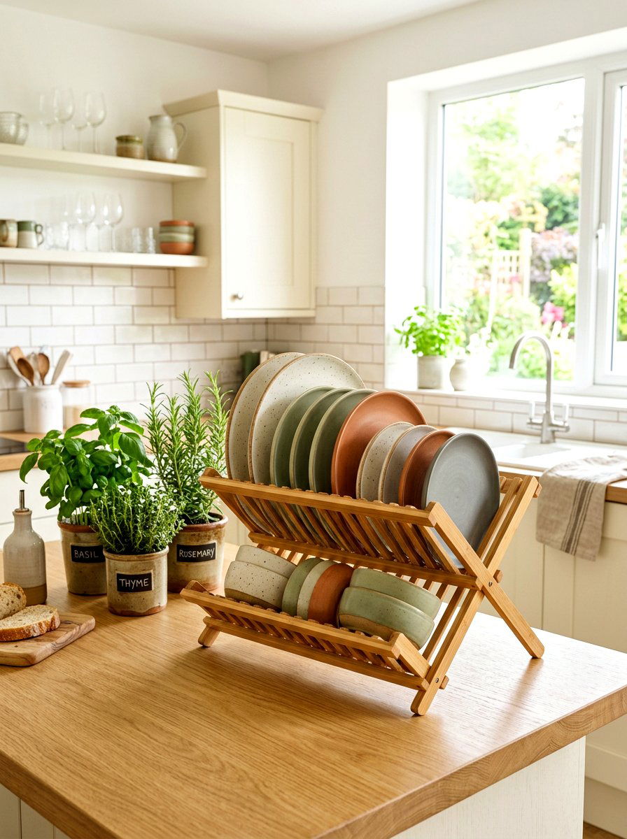 Bamboo Wood Plate Rack - 30 plate rack ideas