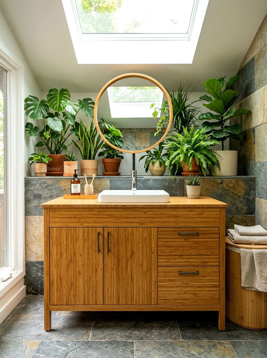 Bamboo Wood Vanity - 30 wood vanity ideas