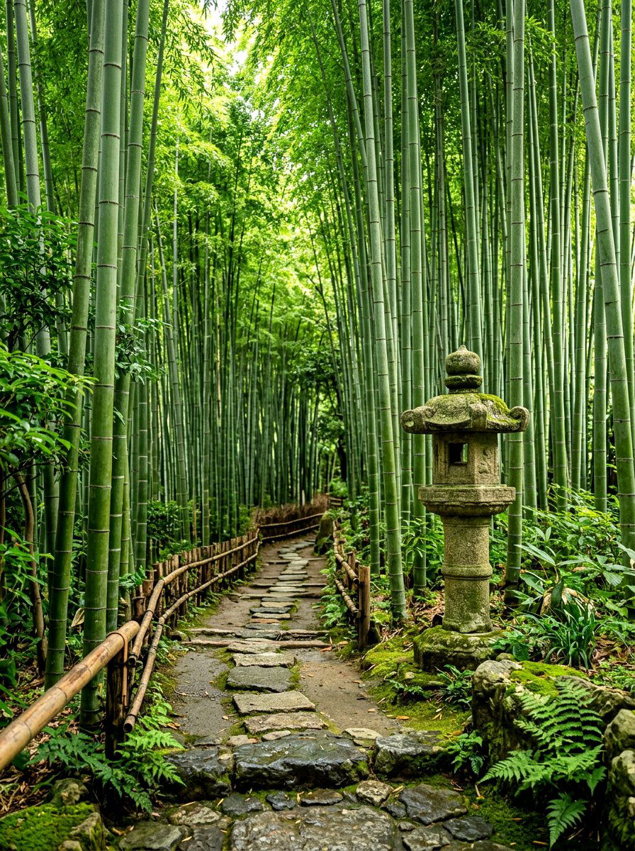 Bamboo forest narrow walkway - 30 secret path garden ideas
