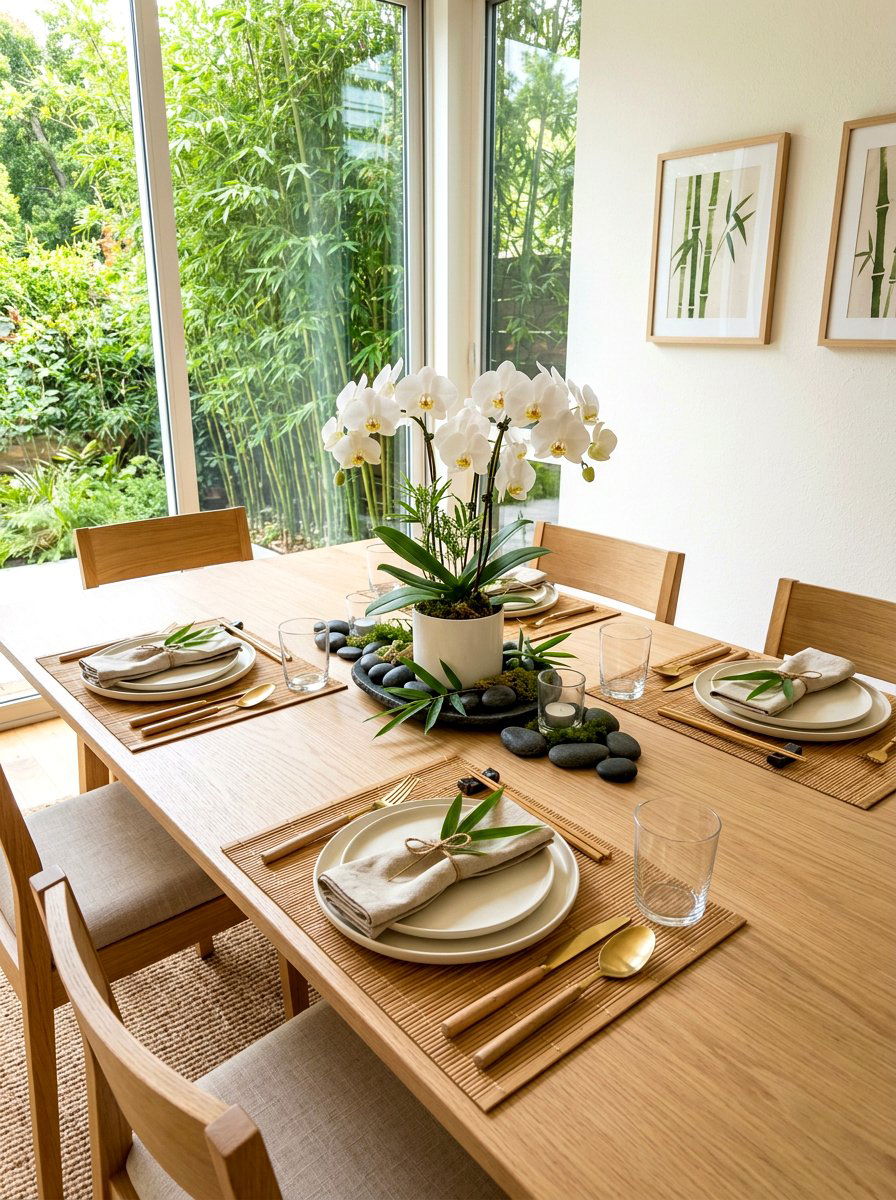 Bamboo garden vibe - 30 garden inspired tablescape ideas