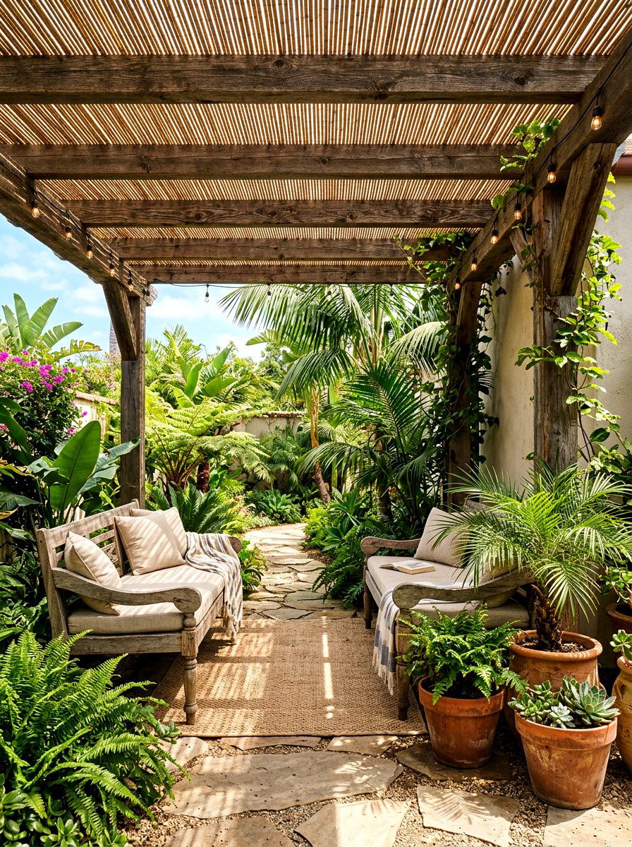 Bamboo patio shade - 30 patio canopy ideas