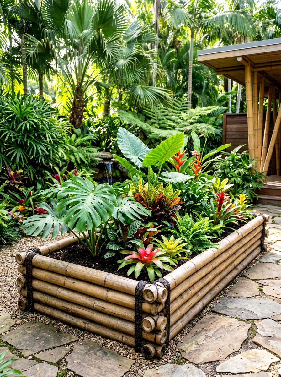 Bamboo raised garden bed - 30 modern raised bed ideas
