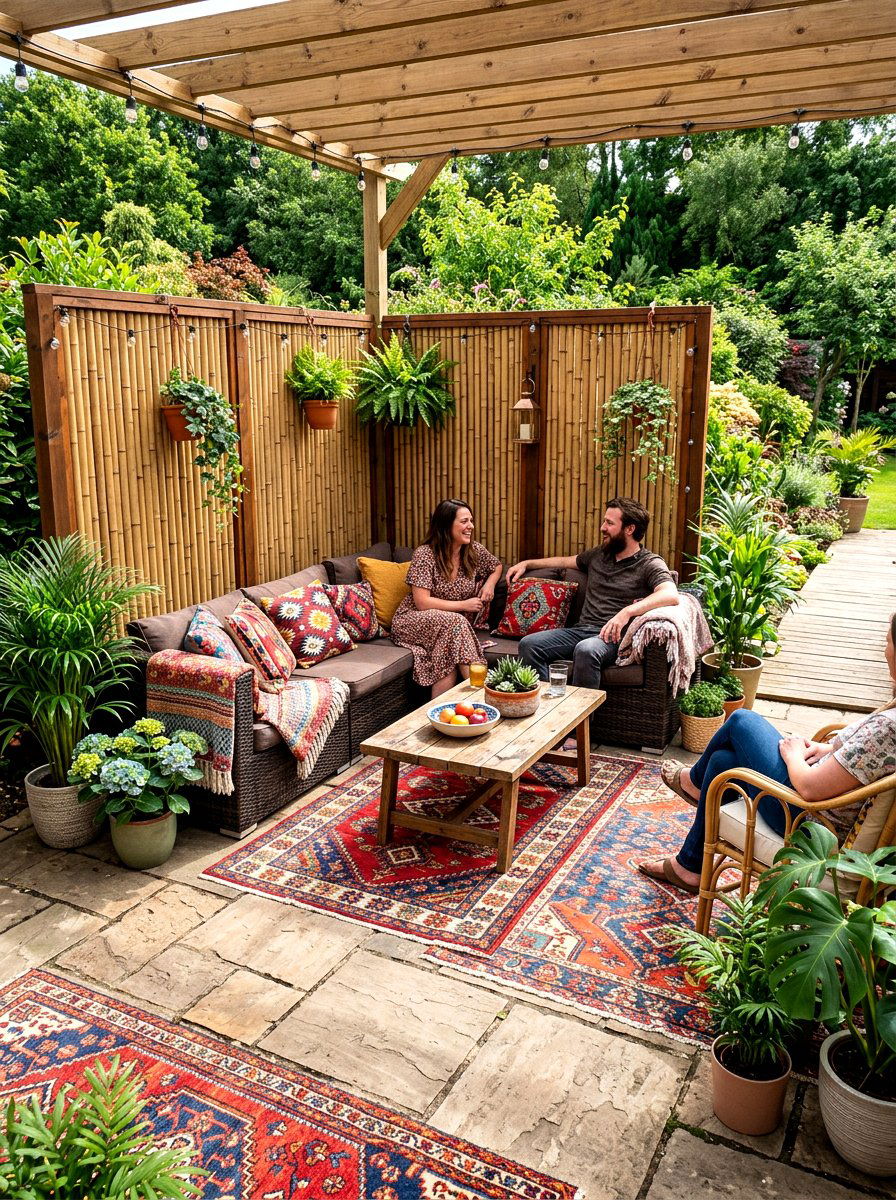 Bamboo screening for patio - 30 bamboo planter screen ideas