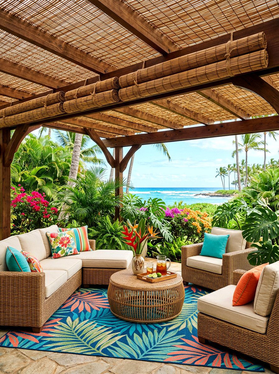 Bamboo shade mats - 30 deck shade ideas
