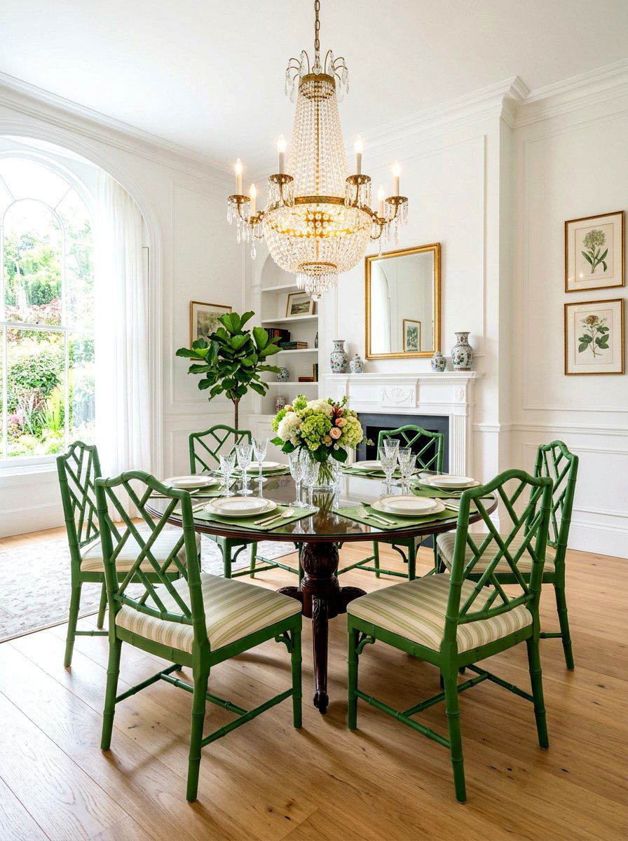 Bamboo side chairs - 30 chinoiserie decor ideas