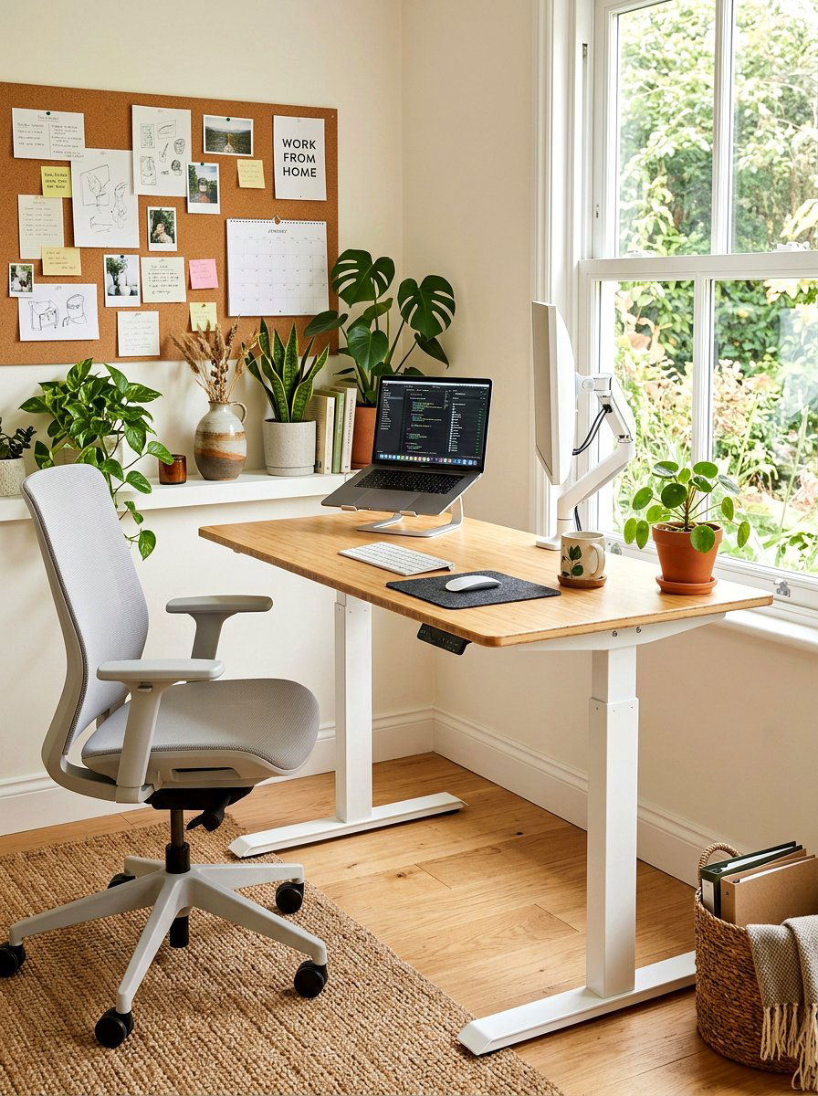 Bamboo standing desk - 30 standing desk room ideas