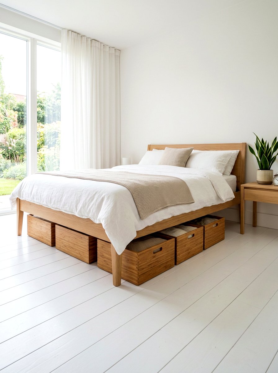Bamboo storage boxes - 30 under bed storage aesthetic ideas