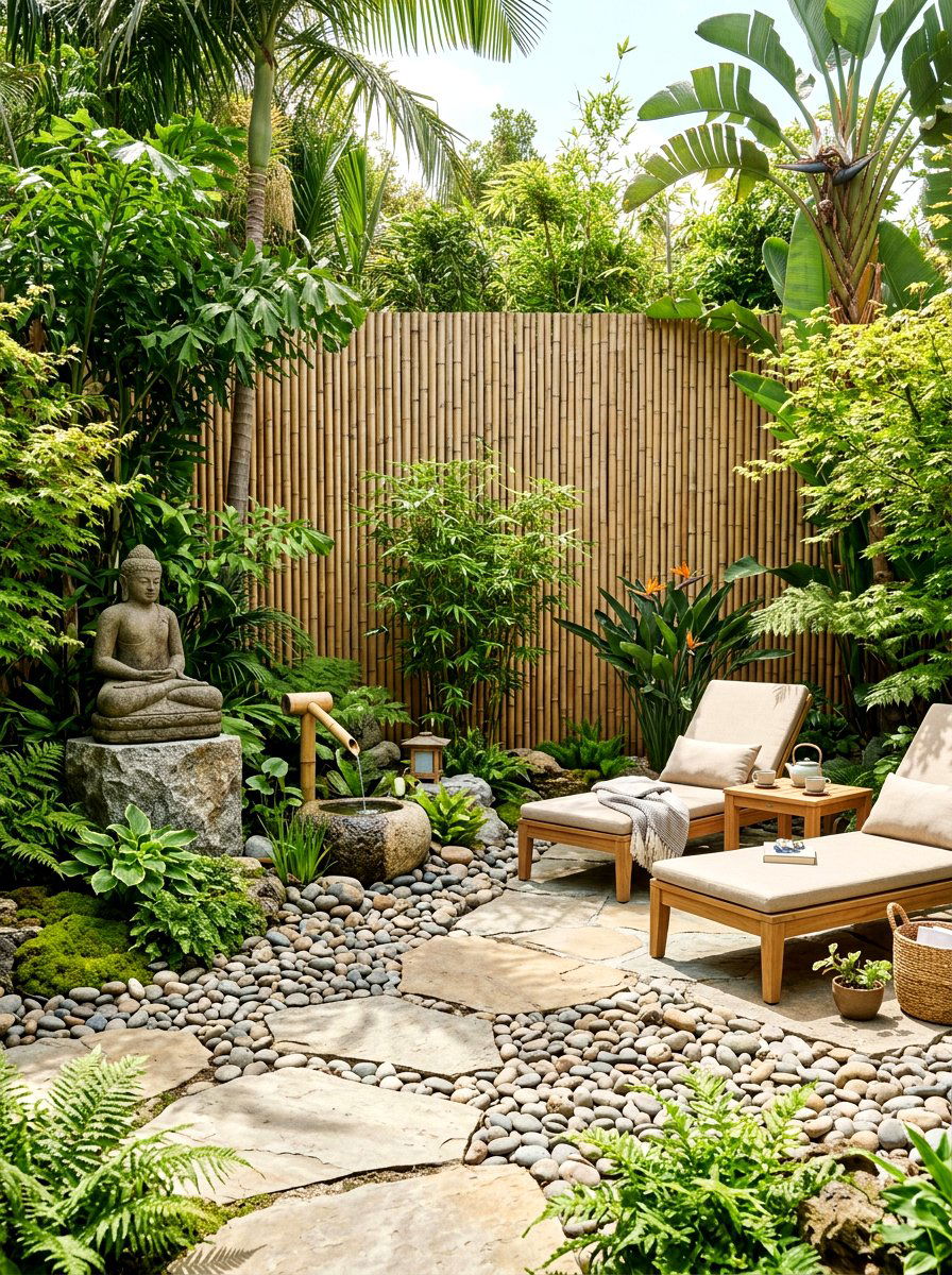 Bamboo wall panels - 30 outdoor wall art ideas