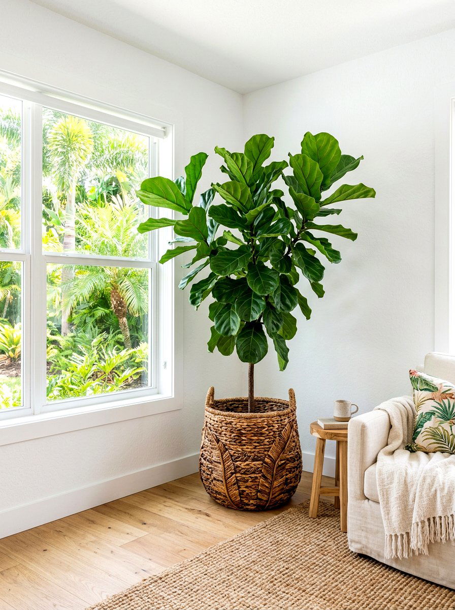 Banana Leaf Planter - 30 natural fiber decor ideas