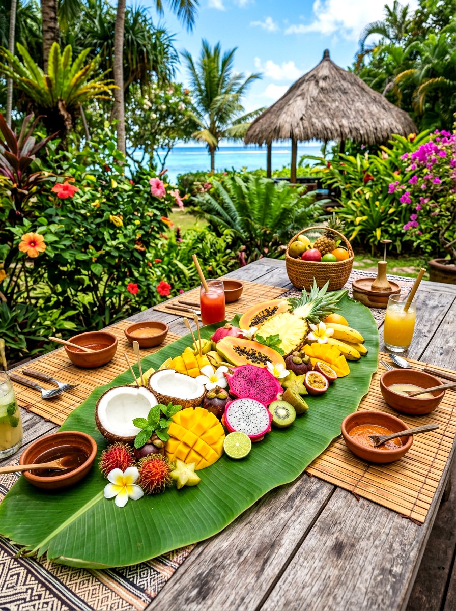 Banana leaf fruit platter - 30 fruit centerpiece ideas