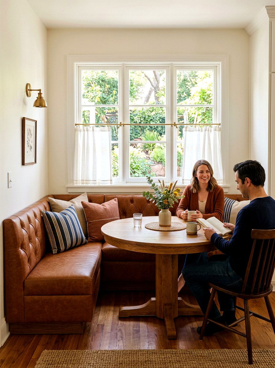 Banquette Seating Nook - 30 bistro kitchen ideas