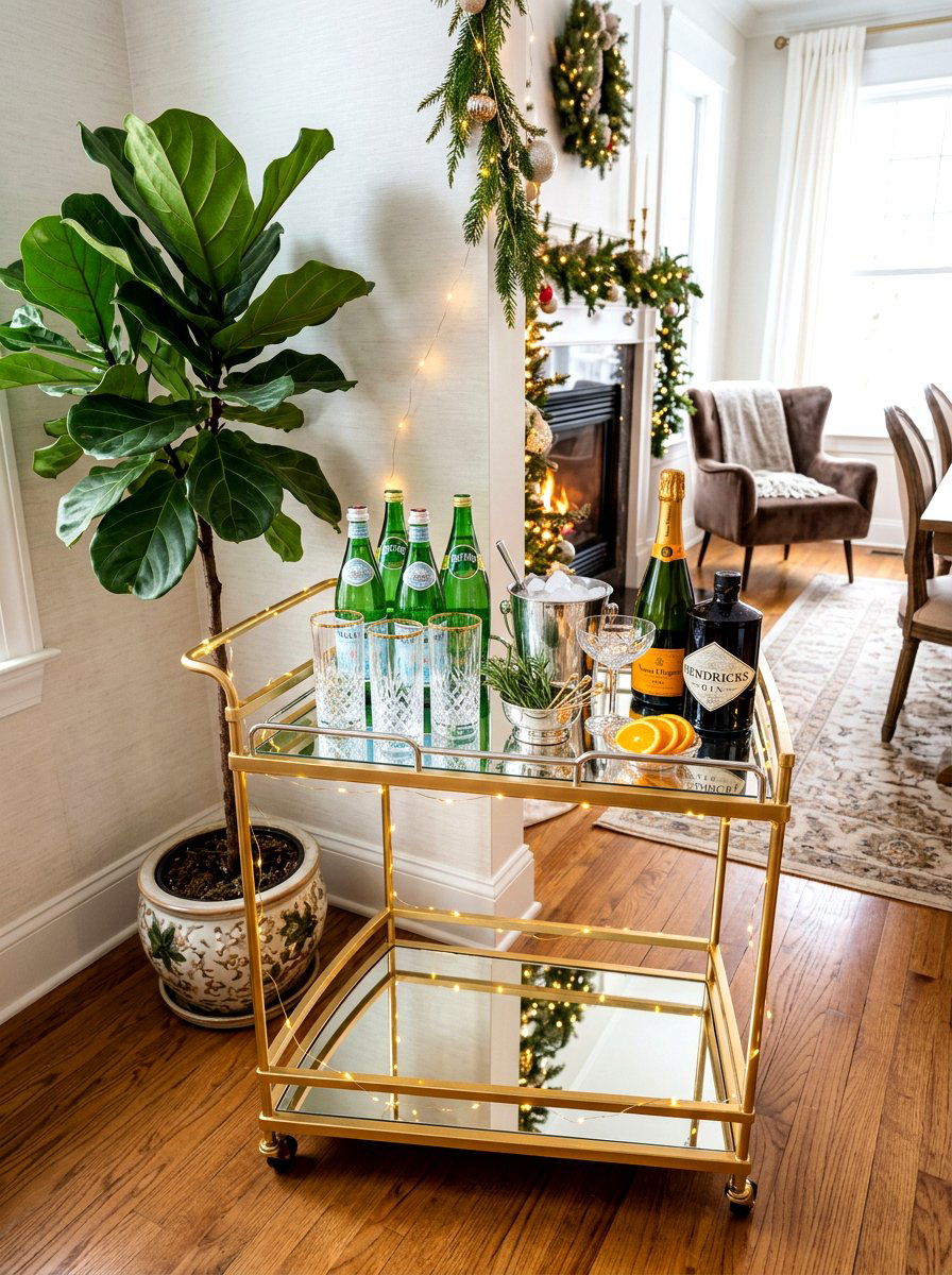 Bar Cart Beverage Tray - 30 decorative tray ideas