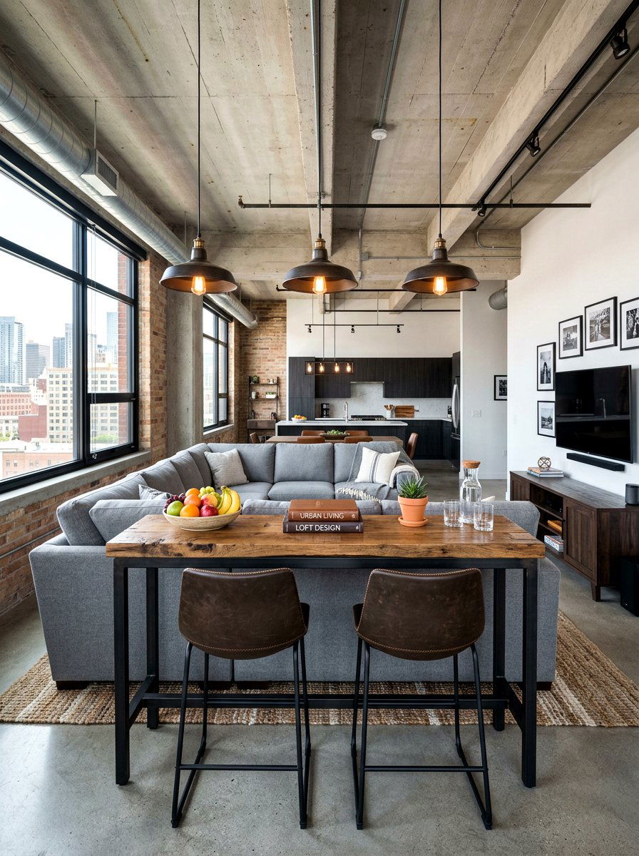 Bar Height Console Table - 30 small space dining table ideas
