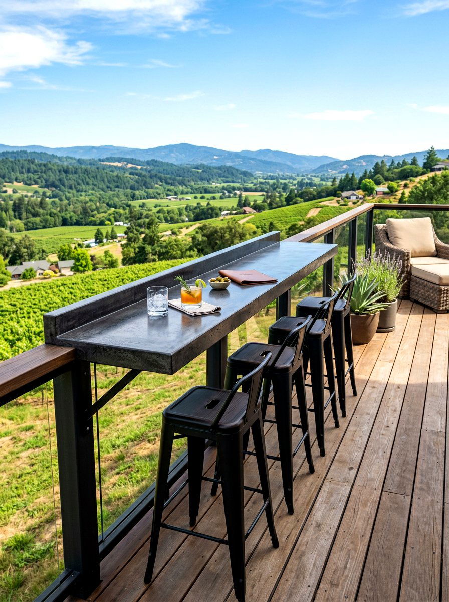 Bar Height Countertop - 30 backyard patio ideas