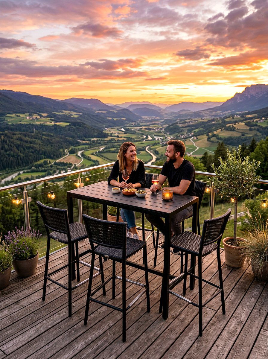 Bar Height Table - 30 deck furniture ideas