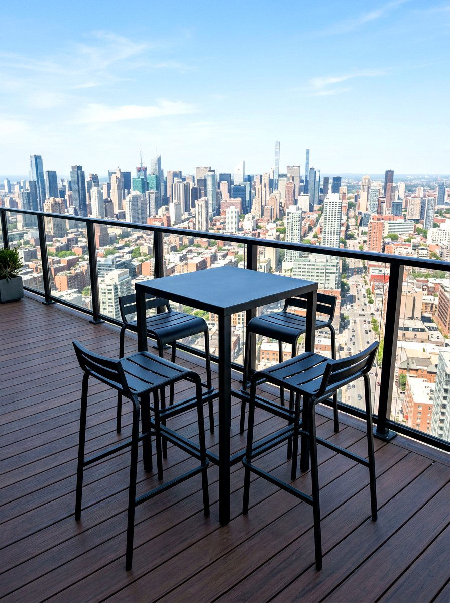 Bar Height Table And Stools - 30 deck seating ideas