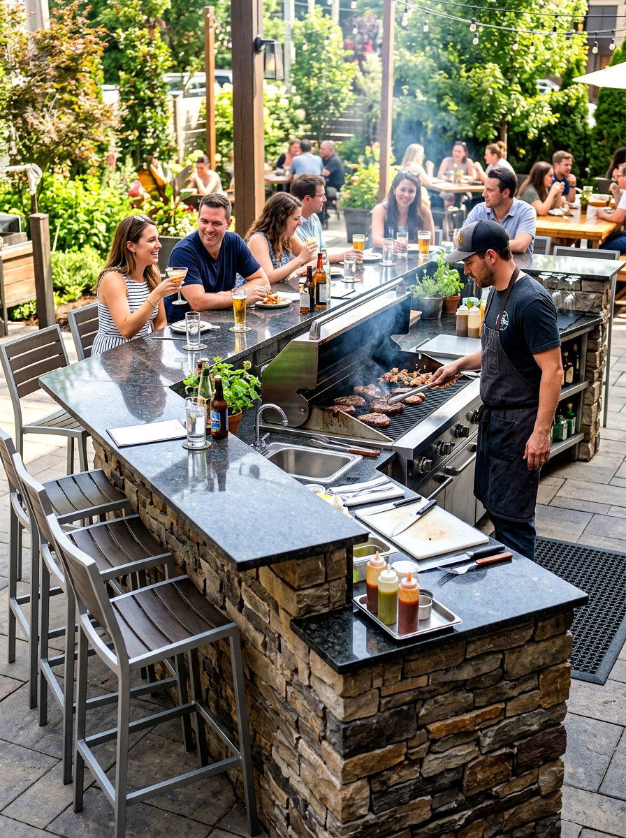 Bar Seating Grill - 30 deck grill station ideas