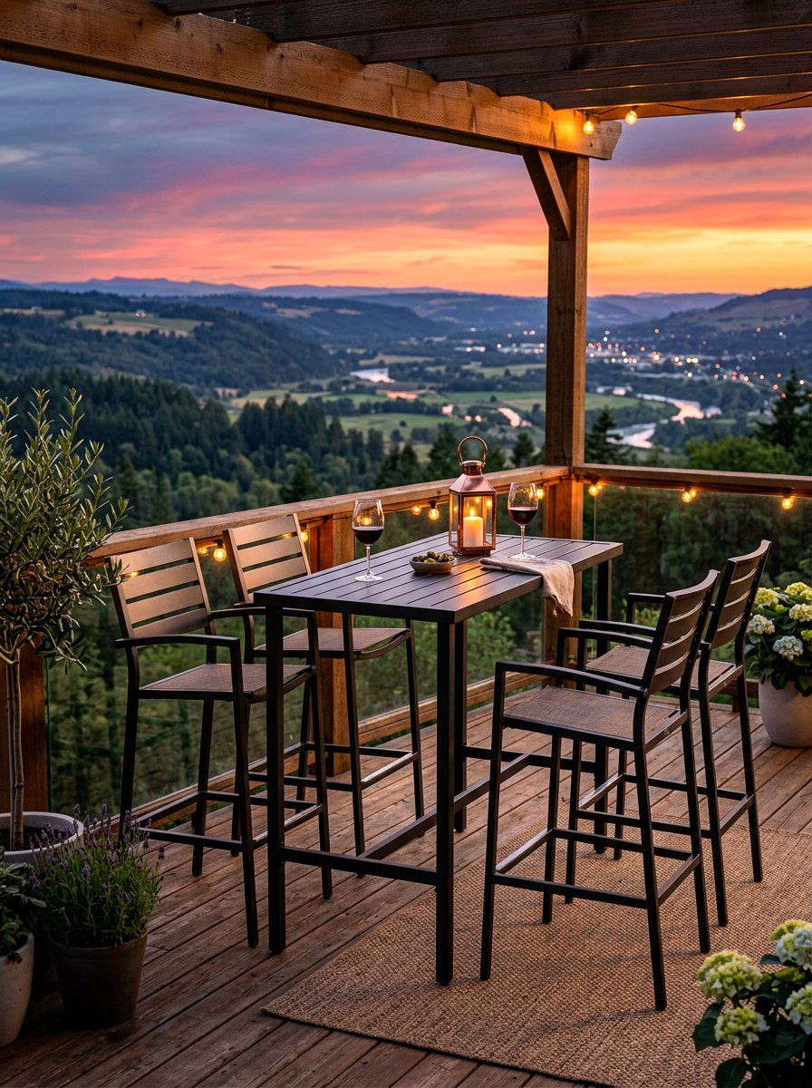 Bar height patio set - 30 outdoor dining furniture ideas