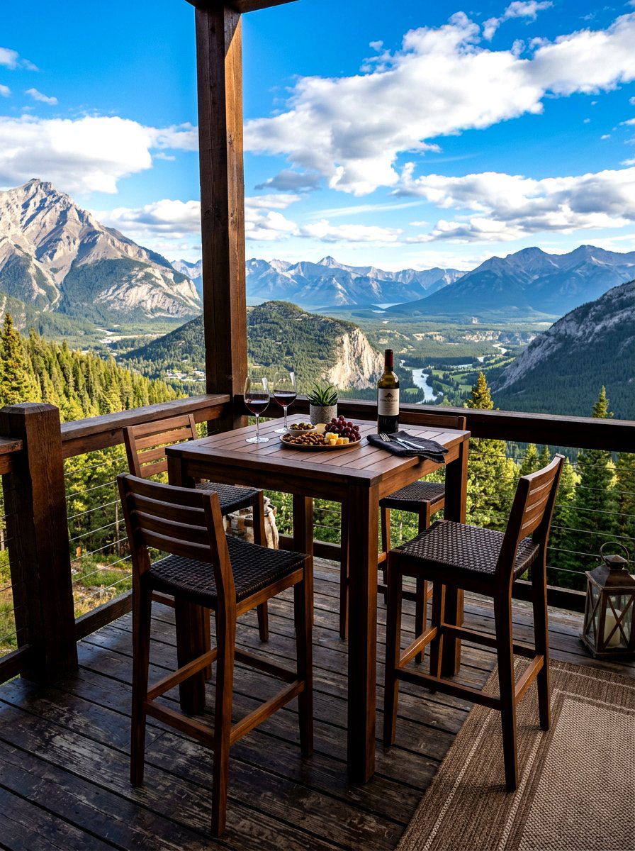 Bar height table - 30 patio furniture ideas