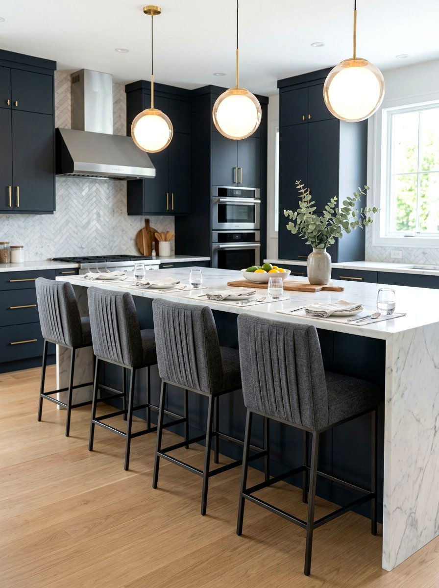 Bar stool pleated back - 30 box pleat furniture ideas