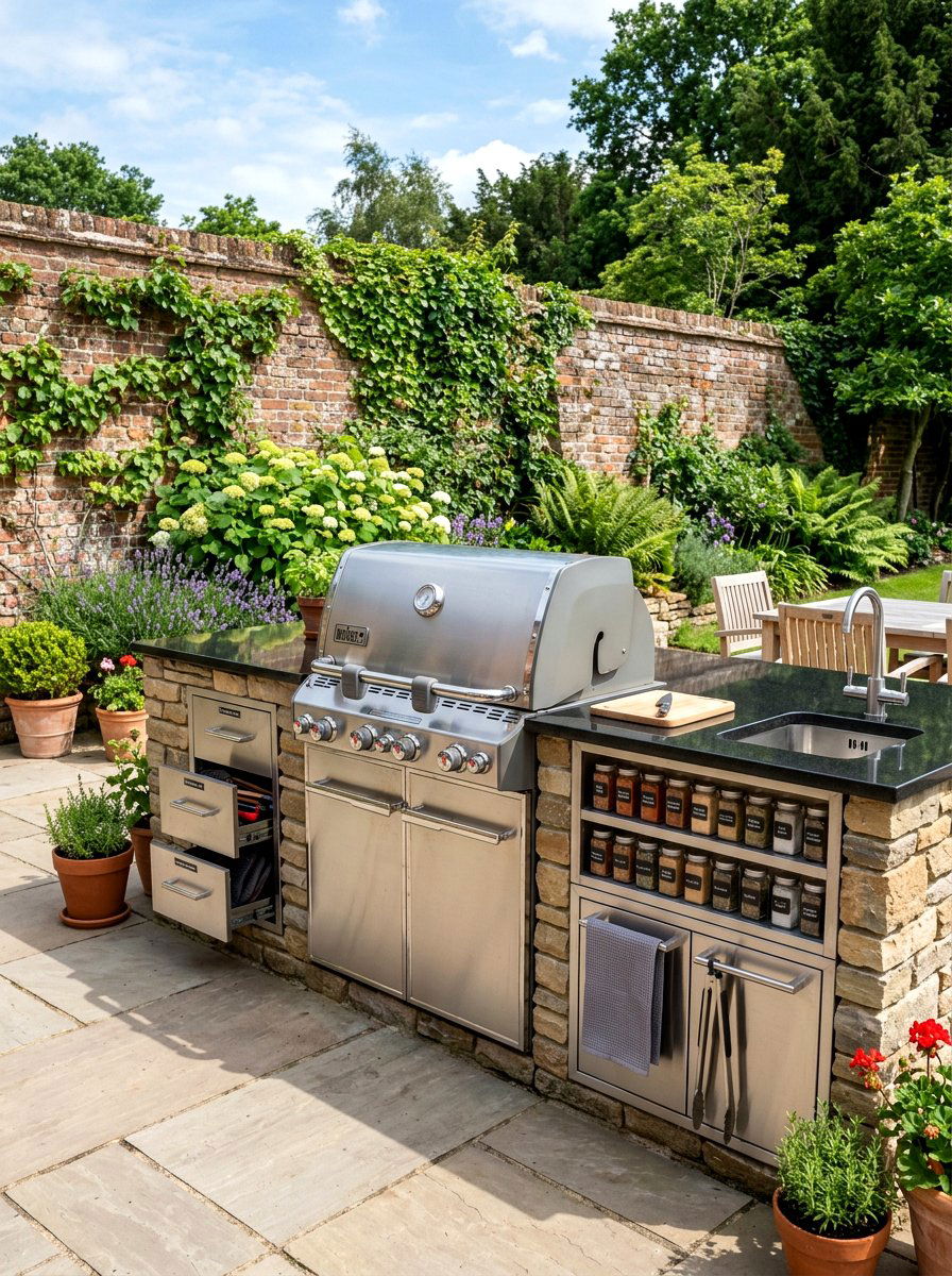 Barbecue Grilling Station - 30 backyard zoning layout ideas