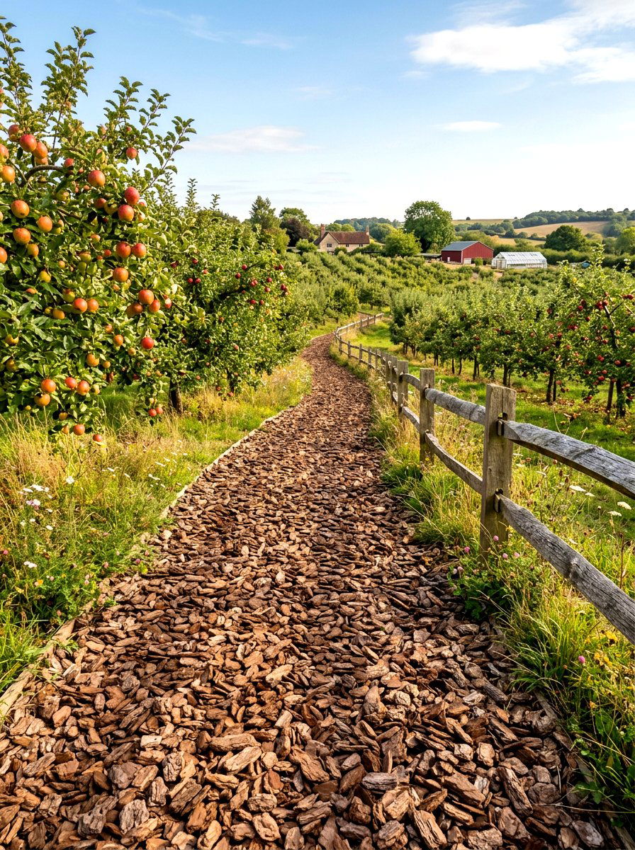 Bark Chip Path - 30 garden path ideas
