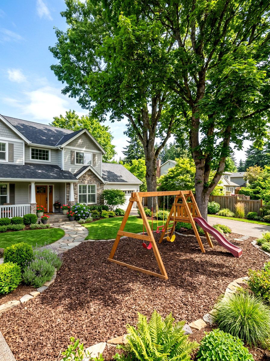 Bark Chips - 30 front lawn alternative ideas