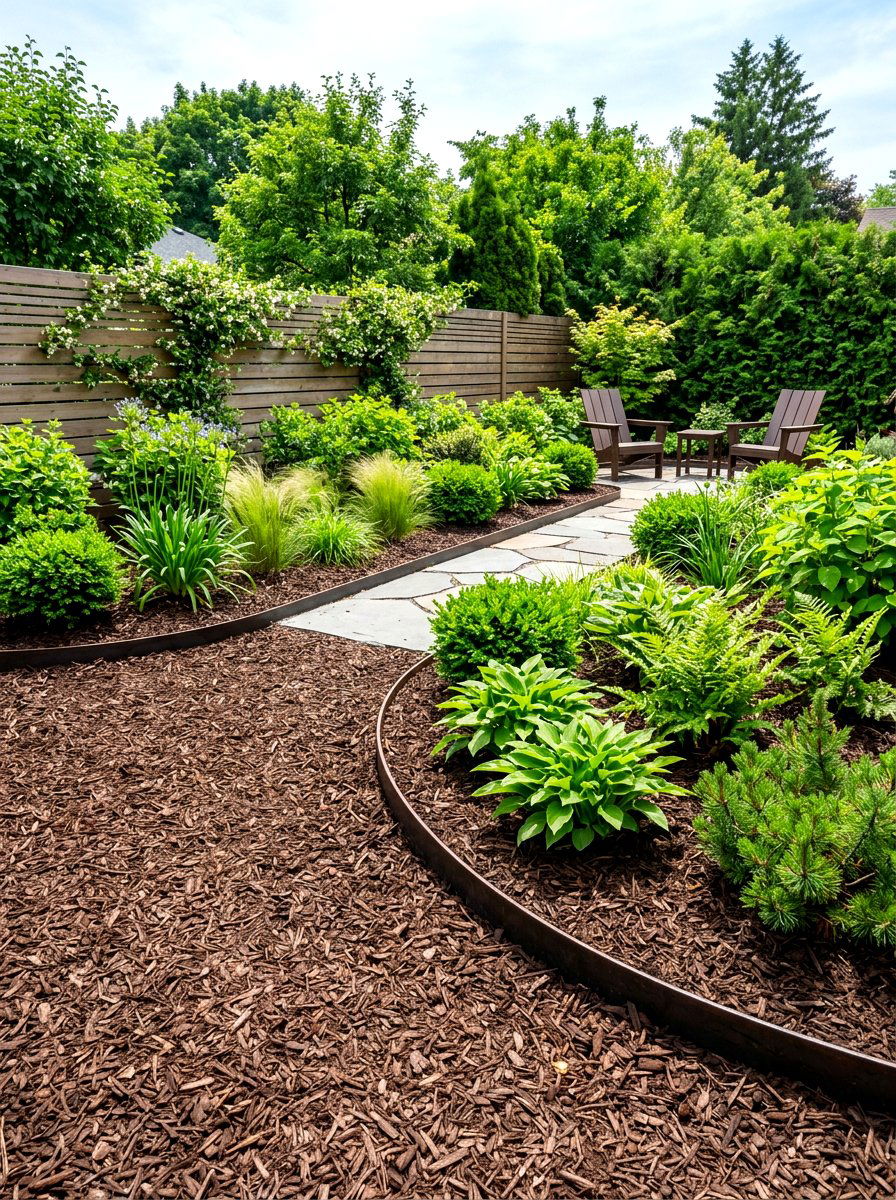 Bark Mulch - 30 drought friendly backyard ideas