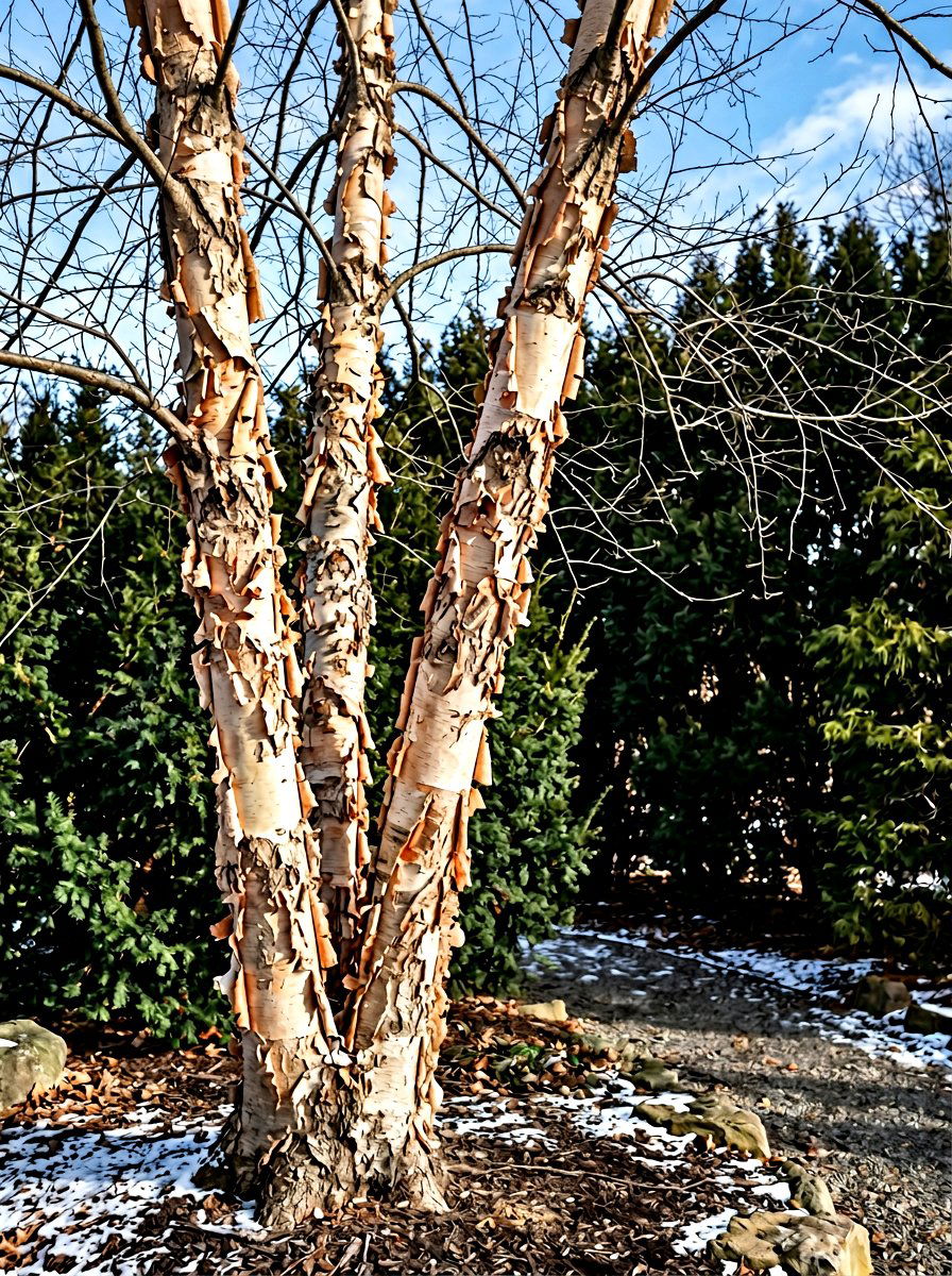 Bark Texture Tree - 30 winter garden ideas