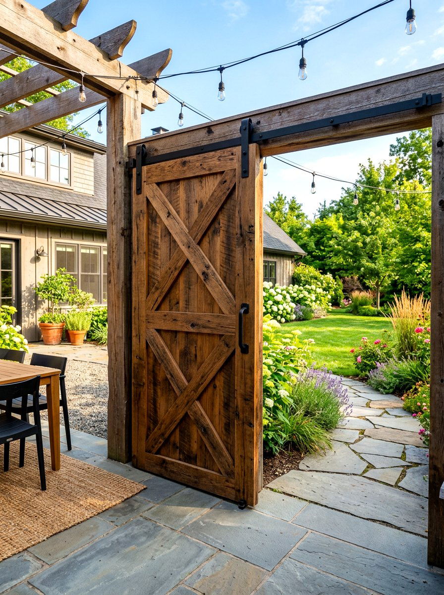 Barn Door Fence Gate - 30 fence gate ideas