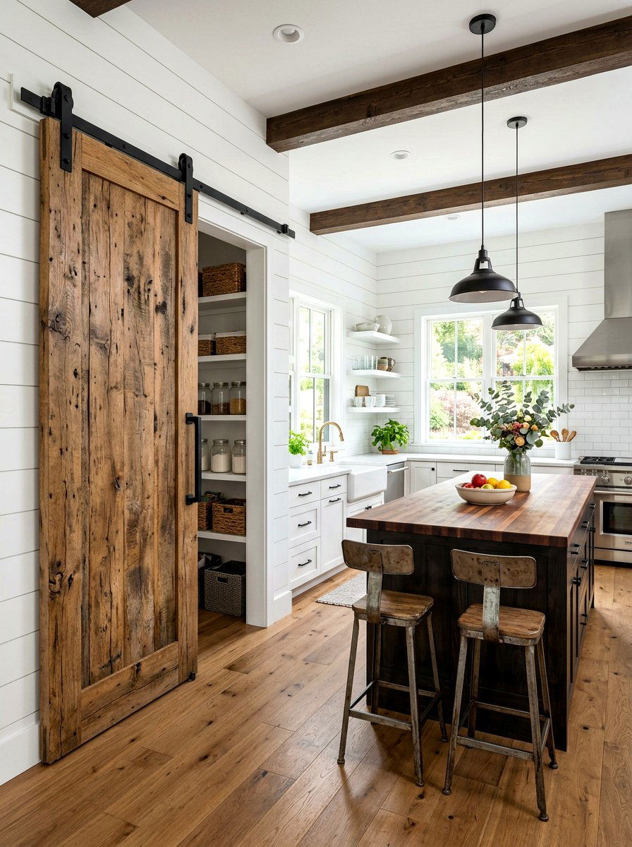 Barn Door Kitchen - 30 rustic kitchen ideas